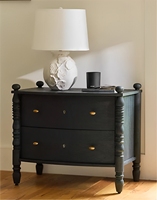 Commode noire en bois de placage d'acacia vintage personnalisée en usine avec 3 tiroirs