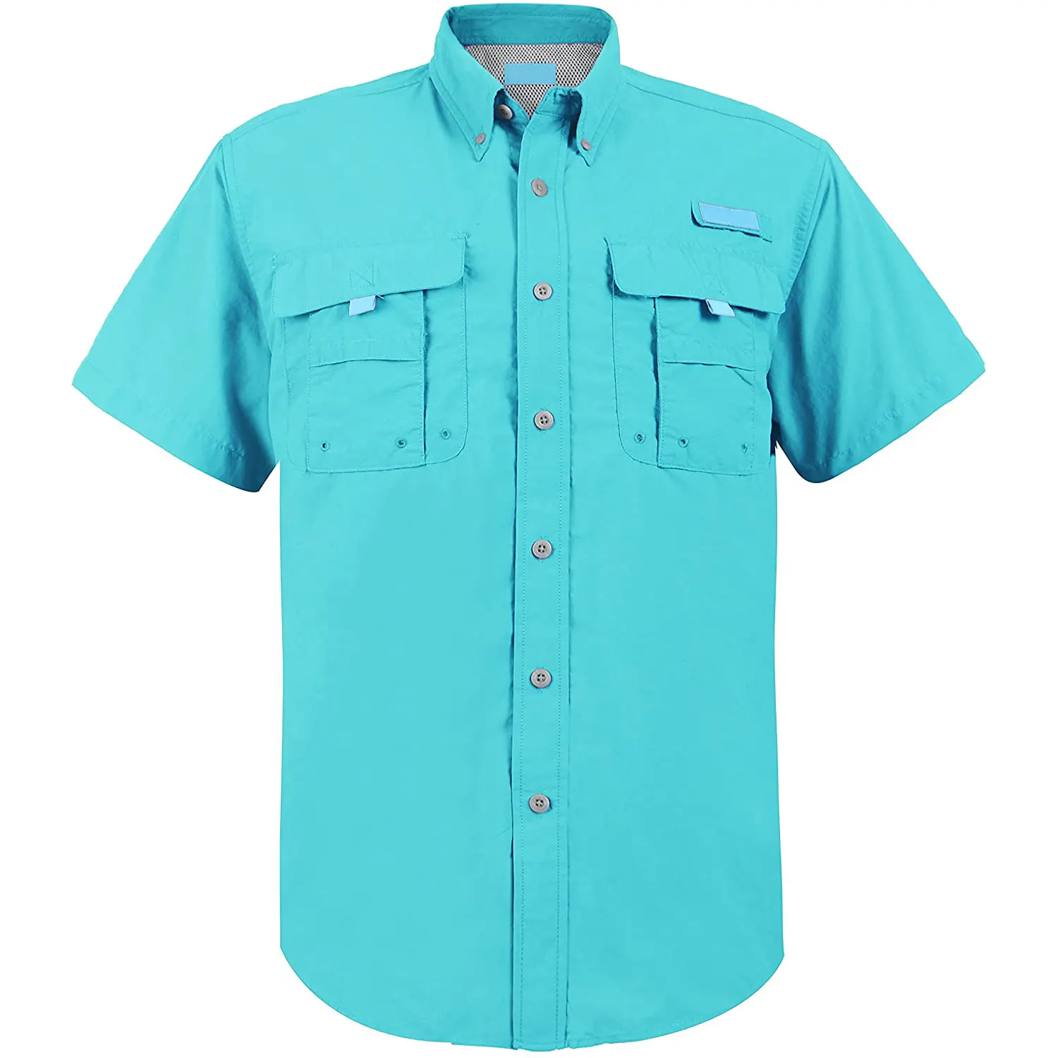 Camisa de pesca de manga corta para hombre y mujer, camisa de Nylon, licra, poliéster, Anti-UV, para exteriores