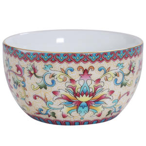 Wholesale Ceramic Enamel Color Gilded Single Retro Cups And Tea Bowls <b>Gift</b> <b>Box</b> Sets - Product Image 5