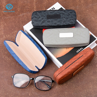 Étui à lunettes portable en cuir PU de haute qualité, étui rigide en métal pour lunettes de soleil et lunettes de vue