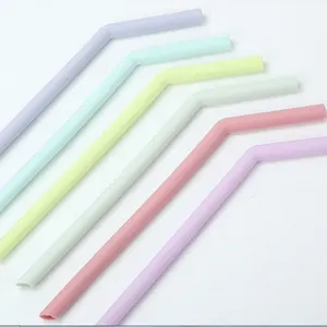 Eco-friendly Bpa-free Reusable New Arrival Large Diameter Silicone Color Changing Drinking Straw