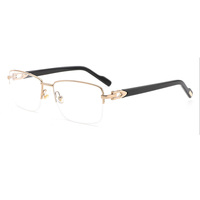Gafas de Sol Borregls de Lujo con Montura Óptica Unisex Cuadrada Semimontura, Lentes Grises de PC, Patrón Sólido Réplica, Patillas de Acetato O3501