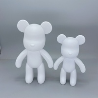 Sculpture d'ours fluide DIY populaire, ours en peluche fait à la main, modèle d'ours à colorier, jouet pour la décoration de la maison