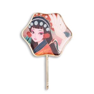 Espejo de Mano Metálico Delgado y Elegante con Logotipo Personalizado y Color Personalizado, Estilo Nacional Asiático, para Regalo de Niña - Product Image 1