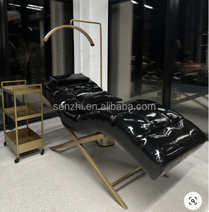 Gebogene Luxus Wimpern Bett verlängerung Tisch Salon Stuhl Beauty Salon Wimpern Stuhl Kranken tragen für Wimpern <span class=keywords><strong>Massage</strong></span> <span class=keywords><strong>Couch</strong></span>