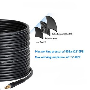 Tuyau haute pression Sulai Machinery, diamètre intérieur 6 mm, 4000 psi, avec raccords en laiton pour Karcher K2 K3 K4 K5 K7 - Product Image 4