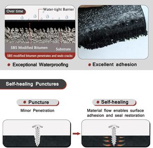Membrane d'étanchéité en bitume SBS/APP longue durée, prix usine, pour sous-sol, toiture, mur, parking - Product Image 4