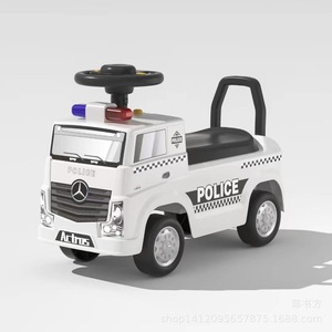 Fire Truck Ride On Car For Toddlers 2-5 Years Old Plastic Toy Vehicle With Lights And Sounds Fire Department Design - Product Image 4