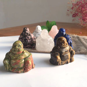 Venta al por mayor de tallas de cristal de 2 pulgadas de cuarzo rosa sonrisa <span class=keywords><strong>Buda</strong></span> Natural Ojo de Tigre <span class=keywords><strong>Buda</strong></span> para la decoración - Product Image 5