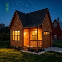 Maison en bois préfabriquée avec garage intégré pour une vie de vacances