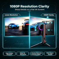 Monitor para Juegos FHD de 27 Pulgadas, 1K, 300Hz, 1ms, Panel VA, 1920x1080, con HDMI, VGA, DP, para Cibercafés y Clubes de Juegos