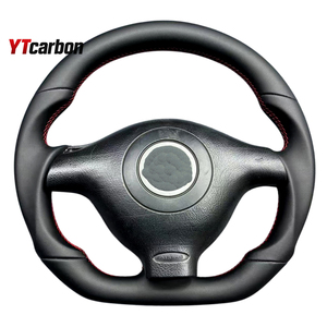 YTcarbon pour <span class=keywords><strong>Golf</strong></span> MK4 GTI Bora Passat B5 <span class=keywords><strong>R32</strong></span> Jetta Pièces automobiles Accessoires intérieurs de voiture <span class=keywords><strong>Volant</strong></span> en cuir personnalisé - Product Image 4