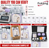 Emballages personnalisés en pots PET RPET transparents avec bouchon à vis violet, étiquette à joint en feuille, recyclables, service d'usine OEM ODM, pots PET avec couvercles