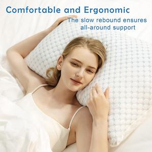 Meilleure vente oreiller orthopédique à mémoire déchiquetée en coquille de bambou pour dormir oreiller de refroidissement en mousse à mémoire de forme nuage cervical hybride personnalisé - Product Image 5