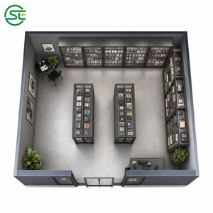 Vitrina de Exhibición para Teléfonos con Tapa de Vidrio y Madera, Mostrador para Tienda de Celulares, Muebles para Venta Minorista de Accesorios para Teléfonos Móviles, Personalizable - Product Image 5