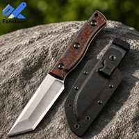 Couteau à lame fixe Fanstoon EDC, acier 5Cr13, manche G10, étui Kydex, couteau de survie en plein air, couteau de camping, cadeau pour homme, OEM