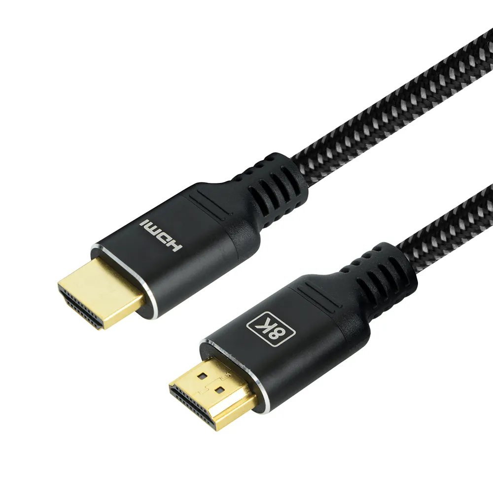 Cabo hdmi 2.1 certificado 8k, 48gbps 1m 1.5m 2m 3m 5m hdmi 2.1v cabo para tv pc