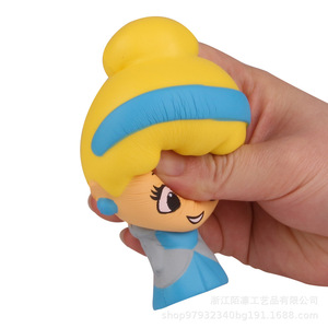 PU Foam Cinderella Character Stress Relief Toy Soft <b>Squishy</b> Decompression Toy For Women - Product Image 1