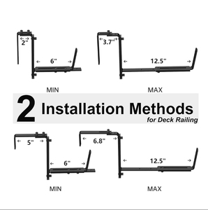 헤비 듀티 Z 자형 데크 난간 벽걸이 조정 가능한 화분 상자 브래킷 팩 <span class=keywords><strong>2</strong></span>/4/6 커넥터 및 선반 지원 - Product Image 4