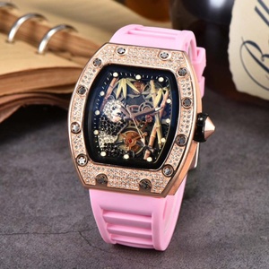 Fashion <b>Skeleton</b> Panda Dial Men <b>Watch</b> Tonneau Case <b>Automatic</b> Mechanical Luxury Style <b>Watch</b> - Product Image 2