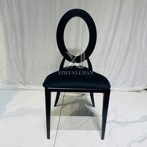 Ghế khách sạn cao cấp lưng tháo rời, khung kim loại, ghế cưới lưng oval, thiết kế hiện đại, ghế ăn tiệc cho thuê sự kiện ngoài trời - Product Image 4