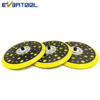 EVERTOOL Plateau de ponçage double action à profil moyen de 6 pouces, bord biseauté, sans poussière, avec système auto-agrippant, axe de 5/16"-24
