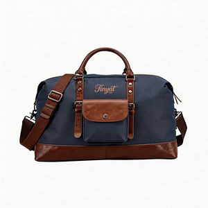 Large Capacity Overnight Weekend Duffel <strong>Bag</strong> <strong>Travel</strong> Carry on Tote Men Retro Sports Gym <strong>Bag</strong> with Adjustable Shoulder Strap - Product Image 3