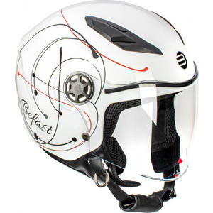 Casco Jet infantil Befast Flipper III Blanco Rojo Negro XL - Product Image 1