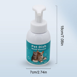 มูสทำความสะอาดชามอาหารสัตว์เลี้ยงแบบกำหนดเอง OEM เป็นมิตรกับสิ่งแวดล้อม สูตรอ่อนโยน ไม่ต้องใช้มือ ทำความสะอาดได้นาน แปรงซิลิโคนสำหรับทำความสะอาดชามอาหาร - Product Image 5