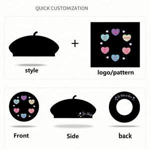 Bérets français personnalisés de haute qualité en velours, 73 couleurs, pour femmes, décontractés, voyage, printemps, automne - Product Image 6
