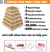 SP3303 Cajas de Pizza Cuadradas Personalizadas de Alta Calidad, Plegables, con Logotipo Impreso en Relieve, para Envasado de Alimentos
