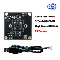 Module de caméra USB2.0 haute vitesse 4K 8MP 3264 x 2448 CMOS IMX179 AF 75 FOV Modèle HSK-IMX179-8MP 15FPS pour la vision industrielle