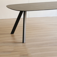 Table à manger moderne en fer et en bois pour la cuisine pour la maison Restaurant Bureau Banquet Home Bar Loisirs Table basse de négociation