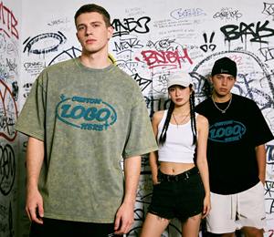 Camiseta para hombre de algodón 100% de alta calidad, lavada, desgastada, con grafiti, holgada y personalizada, nueva llegada, gran oferta. - Product Image 6