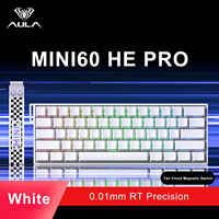 Aula MINI60 HE PRO Serisi Mekanik Ergonomik Hot-Swap USB-C Kablolu 2.4G BT RGB Manyetik Anahtarlı 3 Modlu 8000Hz Klavye