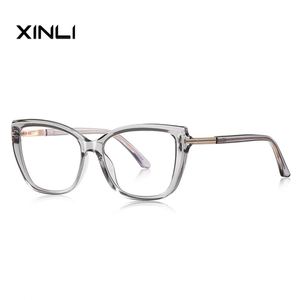 XINLI 2236 Computer Style TR90 Anti-Blue Light Glasses Geometric Pattern Full-Rim Colorful <b>Pink</b> <b>Frame</b> Fashionable for Women All - Product Image 4