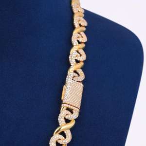 925 <b>Sterling</b> <b>Silver</b> <b>Chain</b> with Grown Diamond Luxury Stylish Modern Wedding Gift Necklace <b>for</b> <b>Women</b> Fine Jewelry - Product Image 3