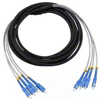 Bobines de câbles à fibres optiques DHX pour extérieur, connecteurs LC/SC/FC/APC/UPC, longueurs personnalisables (300M-100M), utilisation pour les réseaux FTTH/FTTB/FTTX