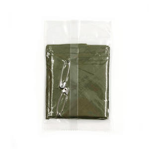 ผ้าพันแผลสามเหลี่ยมสำหรับปฐมพยาบาล ผ้ามัสลินสีเขียวอัดแน่น ยี่ห้อ JCMED - Product Image 1