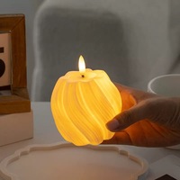 Bougie LED Spirale Tourbillonnante en Cire Véritable, Effet Scintillant Sans Flamme avec Télécommande, Idéale pour Cadeau de Pendaison de Crémaillère