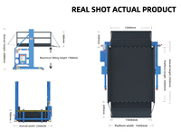 Plateforme de chargement et de déchargement mobile hydraulique personnalisable de 2 tonnes, équipement de levage pour camions porte-conteneurs, table élévatrice CE ISO