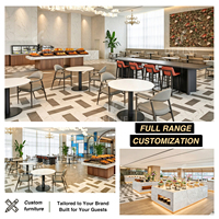 Ensemble de mobilier de luxe pour hôtel et restaurant, mobilier d'hôtel moderne sur mesure, ensemble de salle à manger commerciale haut de gamme pour projet hôtelier