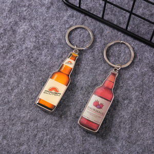 Antique Tùy Chỉnh Kẽm Hợp Kim Kim Loại <span class=keywords><strong>Keychain</strong></span> Tay Sơn Bia Chai Mô Hình Epoxy Men Cho Quảng Cáo Khuyến Mãi Đúc - Product Image 2