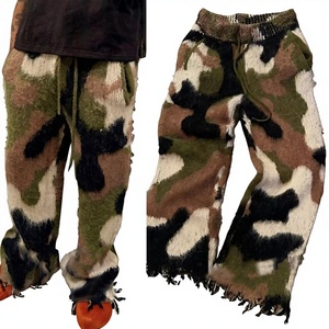 เสื้อผ้าลำลองสตรีทแวร์แบบโอเวอร์ไซส์สั่งทำพิเศษ ยูนิเซ็กซ์ เป็นมิตรกับสิ่งแวดล้อม ระบายอากาศได้ดี ทำจากขนแพะโมแฮร์ พิมพ์ลายพราง พร้อมเชือกผูกเอว เนื้อผ้านุ่มฟู ถักแบบไหมพรม - Product Image 1