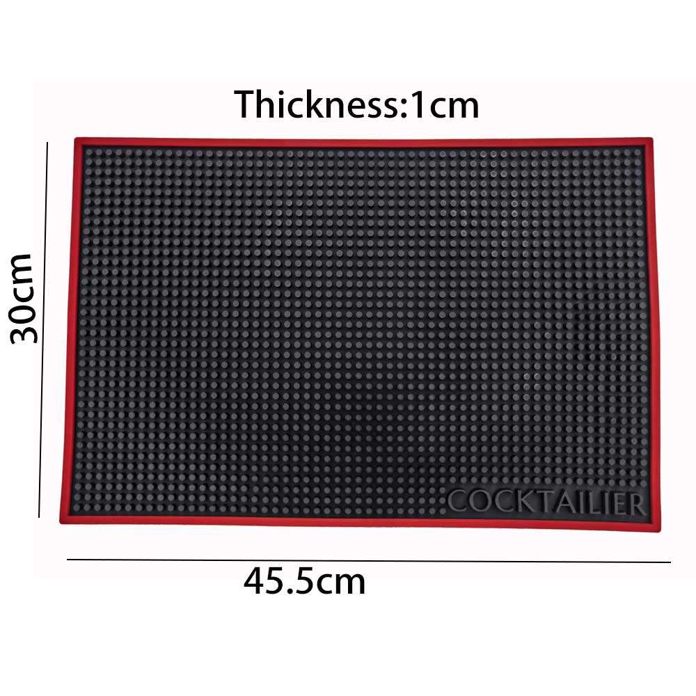 45,5 x 30,5 x 1 cm Bordure rouge