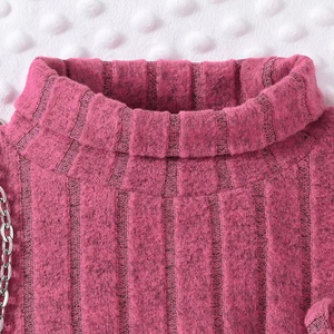 Ropa Infantil al por Mayor de Fábrica, Conjunto de Moda para Niñas Pequeñas, Top de Manga Larga + Vestido con Tirantes, Disfraz para Bebés y Niños Pequeños - Product Image 4