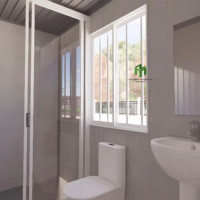 Petite maison conteneur préfabriquée, facile à assembler, démontable, en kit, pour espace de vie extérieur résidentiel