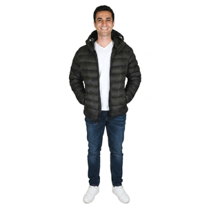 Nouvelle veste matelassée en toile pour homme, style urbain, imperméable, respirante, séchage rapide, fermeture éclair, vente en gros - Product Image 1