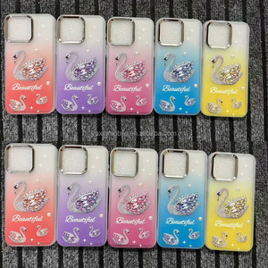 Coque de téléphone cygne diamants dessin animé mignon pour iPhone 17 <span class=keywords><strong>Promax</strong></span> /Xiaomi Redmi 15/Spark Go2/Samsung A03S - Product Image 1