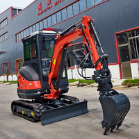 Mini-excavatrice la plus petite pour usage industriel, moteur diesel japonais, rotation à 360 degrés, godet de terrassement, usage agricole